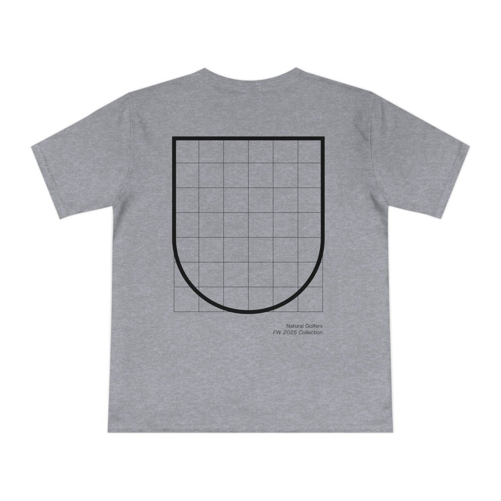 Camiseta exclusiva para la UE — Diseño minimalista de escudo de cuadrícula ("Canales naturales")