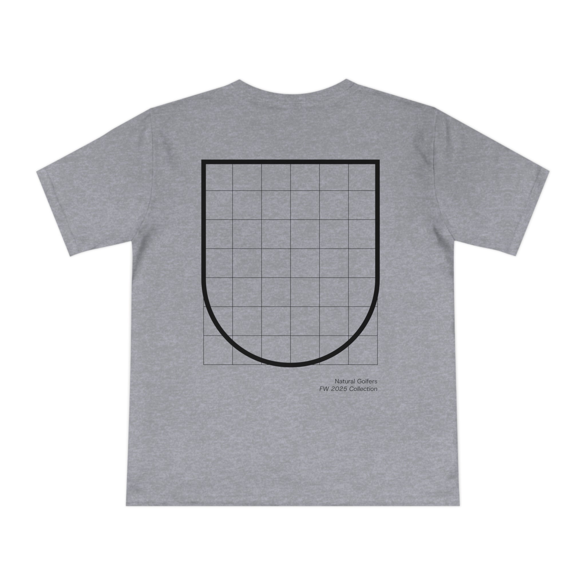 Camiseta exclusiva para la UE — Diseño minimalista de escudo de cuadrícula ("Canales naturales")