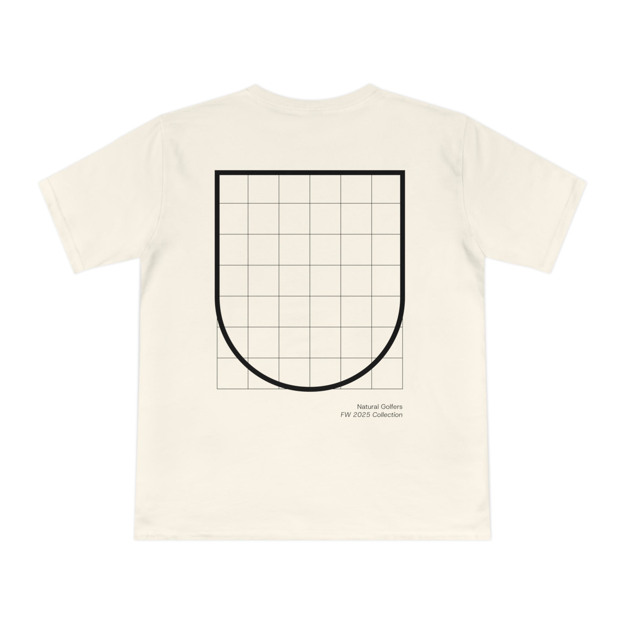 Camiseta exclusiva para la UE — Diseño minimalista de escudo de cuadrícula ("Canales naturales")