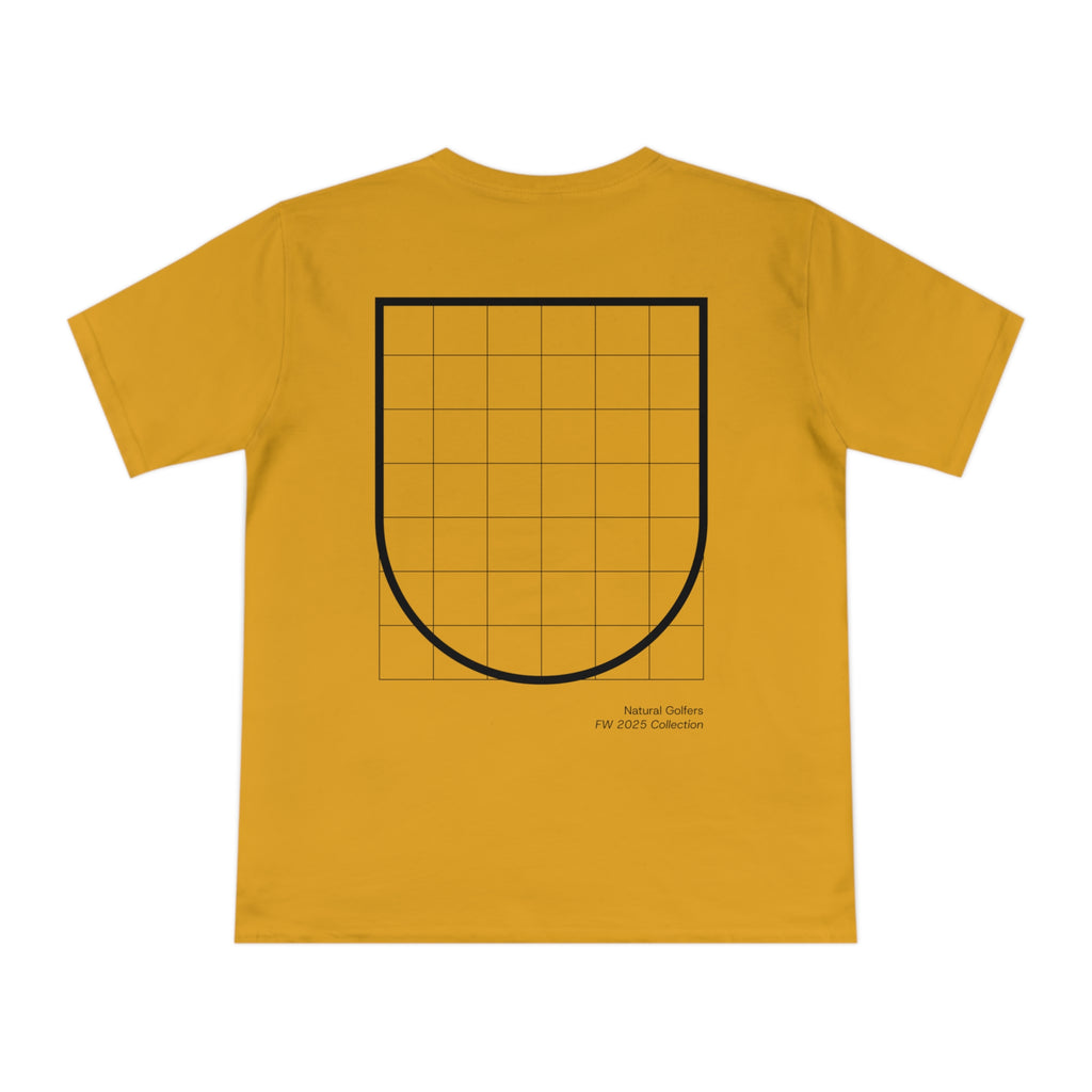Camiseta exclusiva para la UE — Diseño minimalista de escudo de cuadrícula ("Canales naturales")
