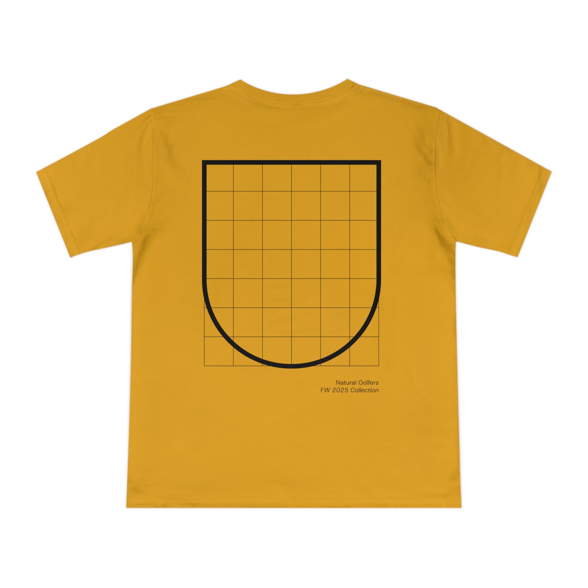 Camiseta exclusiva para la UE — Diseño minimalista de escudo de cuadrícula ("Canales naturales")
